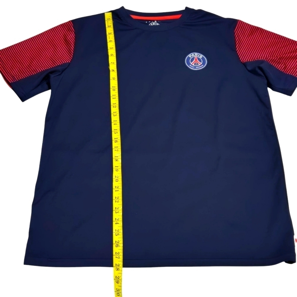Paris Saint-Germain Navy and Red Soccer Jersey Activewear Mens Sports Shirt XL - Picture 3 of 6